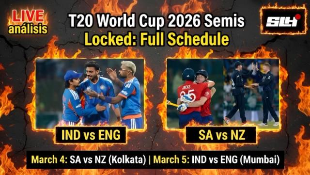 T20 World Cup 2026 Semis Locked: SA vs NZ March 4 Kolkata, IND vs ENG March 5 Mumbai – Full Schedule
